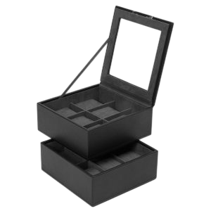 WOLF - Stackable watch tray 6 piece set of 2 (winderbox)